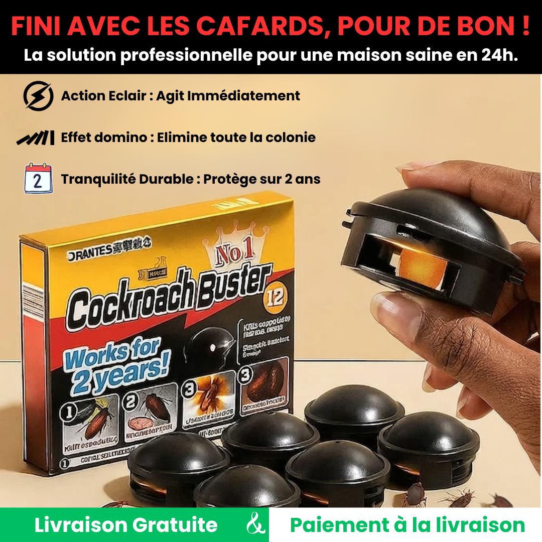Le Kit Anti-Invasion Protection 2 Ans contre les cafards - Boite de 12 appâts ''G''