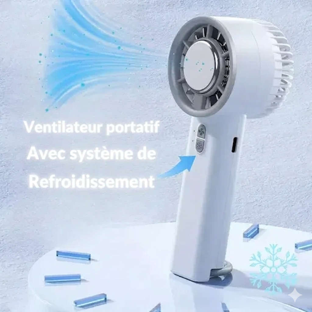 Mini Ventilateur Portable à Main + refroidisseur