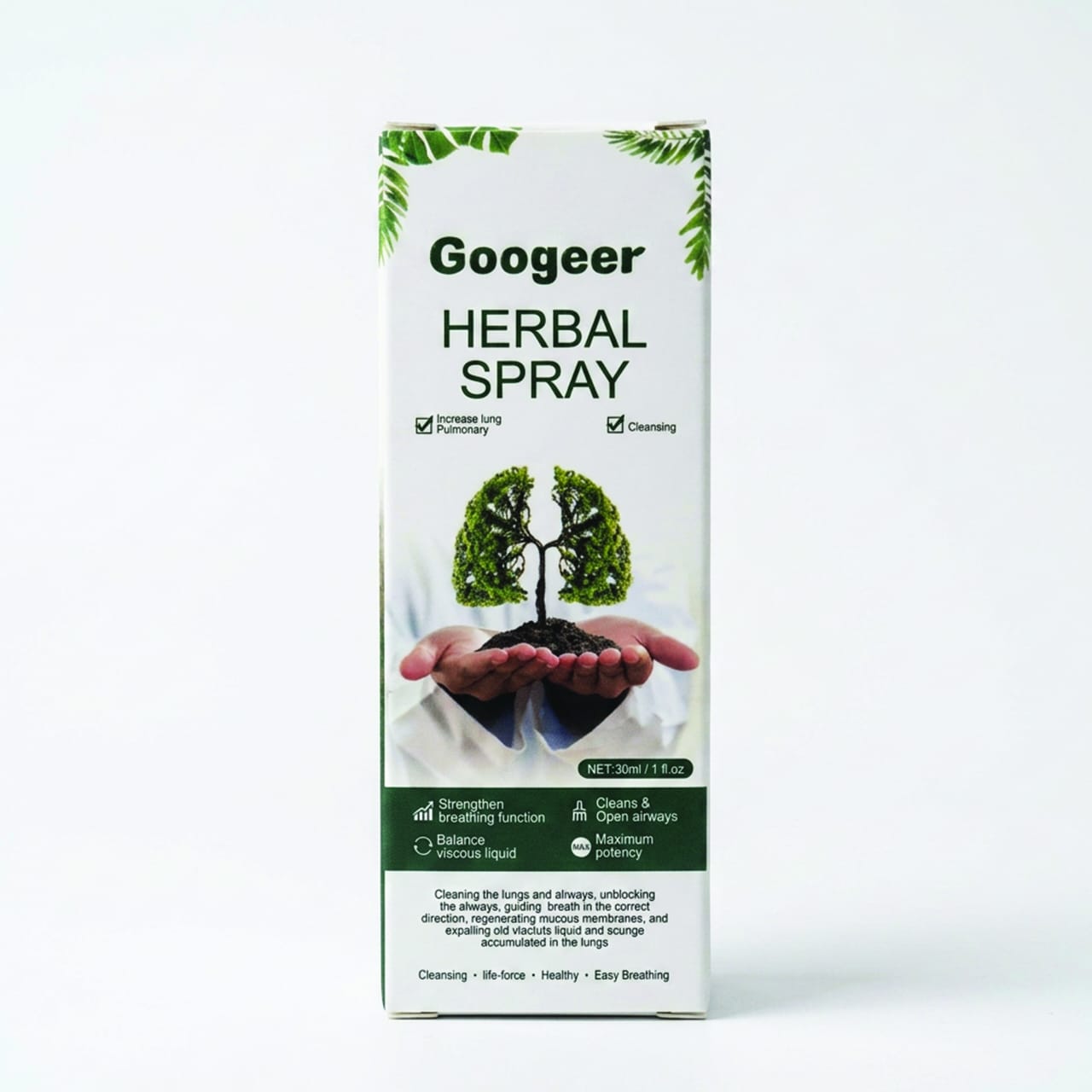 Spray nettoyant pour les poumons à base de plantes Googeer