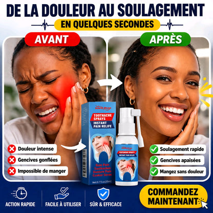 SPRAY DENTAIRE PRO : FINI LES DOULEURS DENTAIRES INSUPPORTABLES EN QUELQUES SECONDES Ben